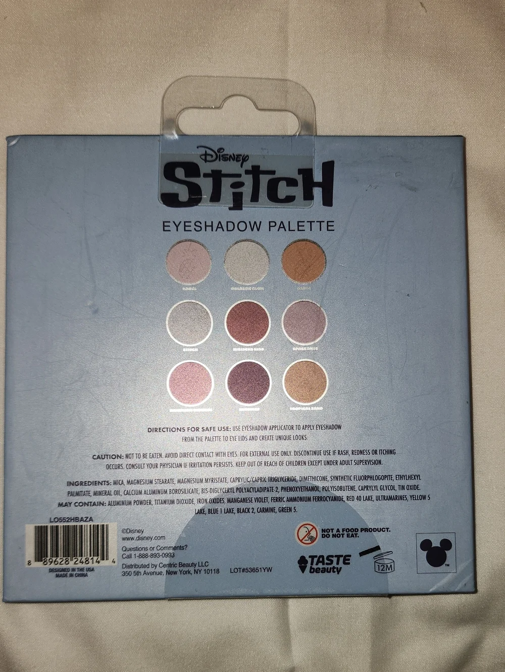 Disney Stitch Eyeshadow Palette - Blue, Purple & Green Artwork